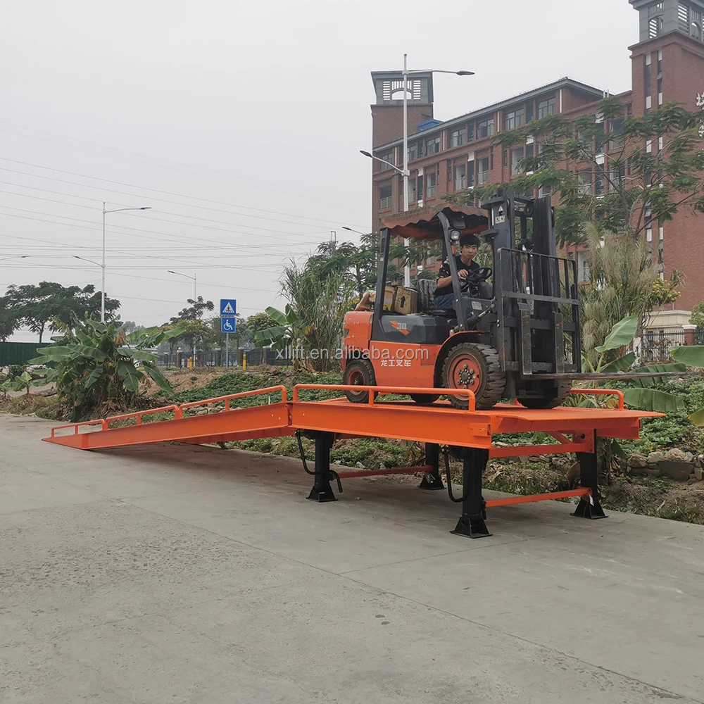 Warehouse Steel Container Loading Dock Ramp Folding Manual Pour ...