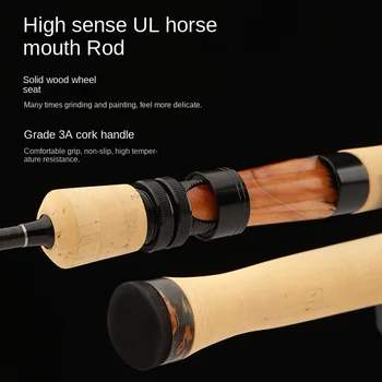 CHEERY Elite Horse Mouth for Micro Rod Stream Ejection Fishing Rod with Fuji Ring Guides Carbon Cork Handle 1.6m Soft Tune – Soft Lure – view 3