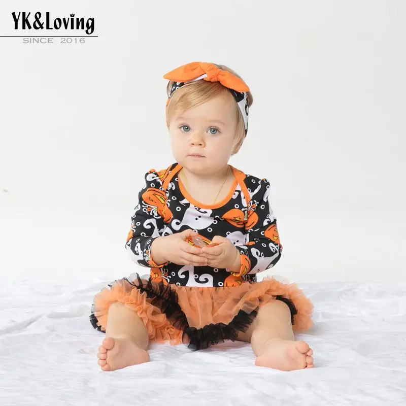 New American Independence Day high-quality cotton baby girl romper skirt summer girl jumpsuit with free headband