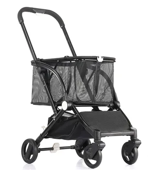 DIY New Design  Shopping Cart With Pink Shopping Basket Girls Outdoor Picnic Stroller 4 Wheels Shopping Stroller