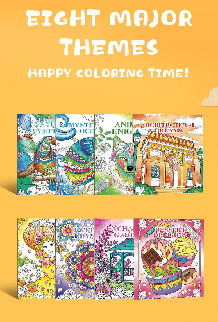 product custom unique drawing activities adult coloring books for women mental health-6