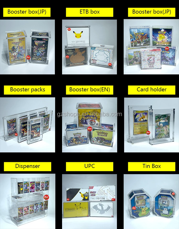 best acrylic case for pokemon booster box Acrylic Display Case for Pokemon Booster Box