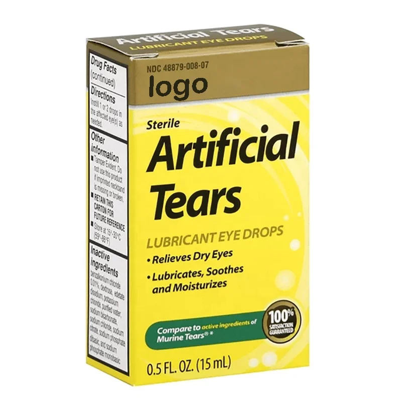 Artificial Tears Taurine for Eye Drop Mockup Packaging Box Custom Color Print Coated Paper Boxes