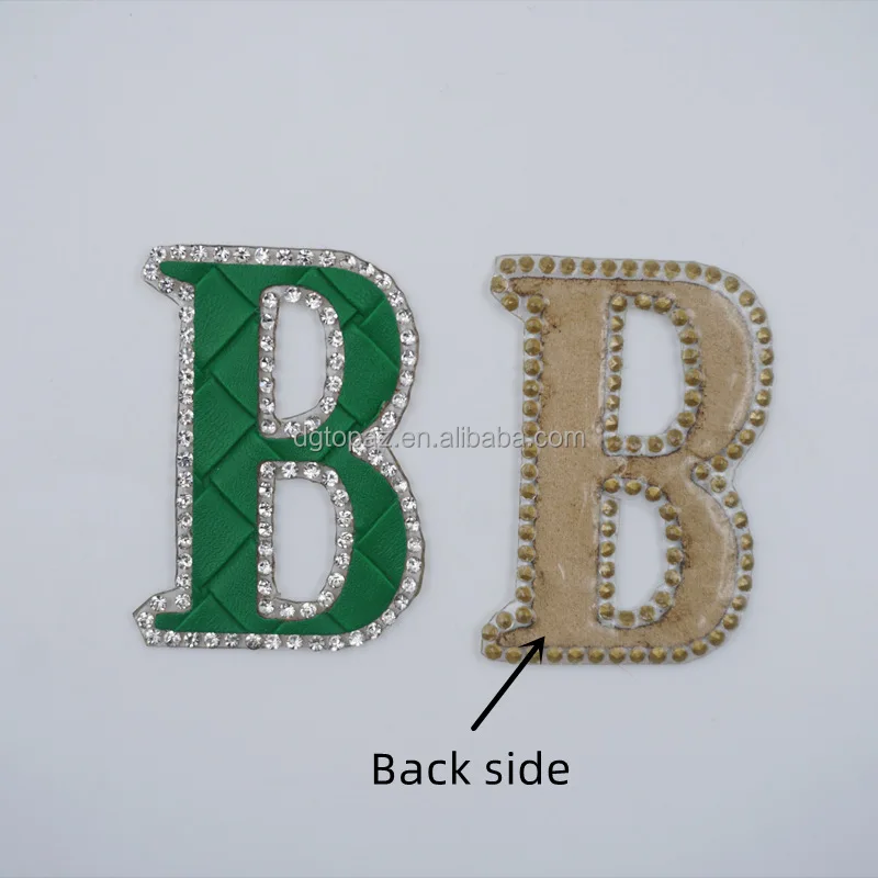 wholesale garment accessories rhinestone bear heat transfer patch leather iron on patches