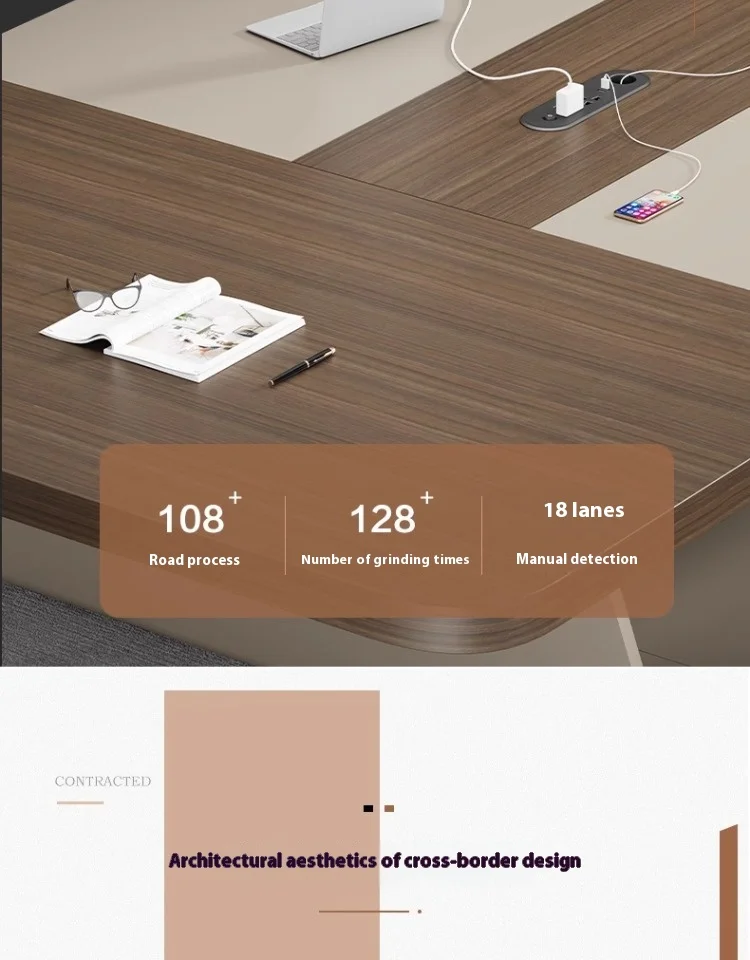 Modern Wood Extendable Conference Table for Hotel & School Use Large Creative Negotiation Commercial Office Furniture