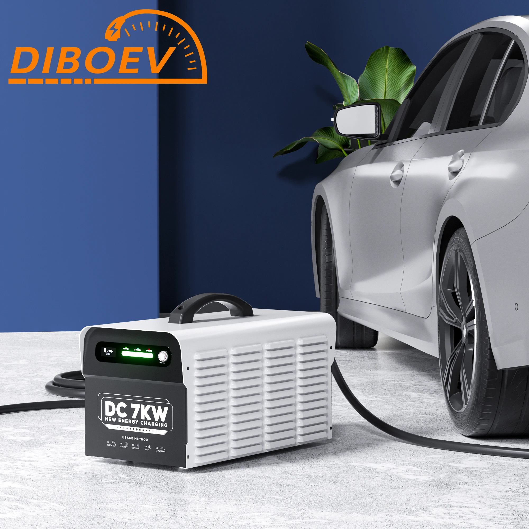 Diboev Level3 Dc Mobile Ev Charger Gbt 7kw 22kw Dc Electric Car Charger