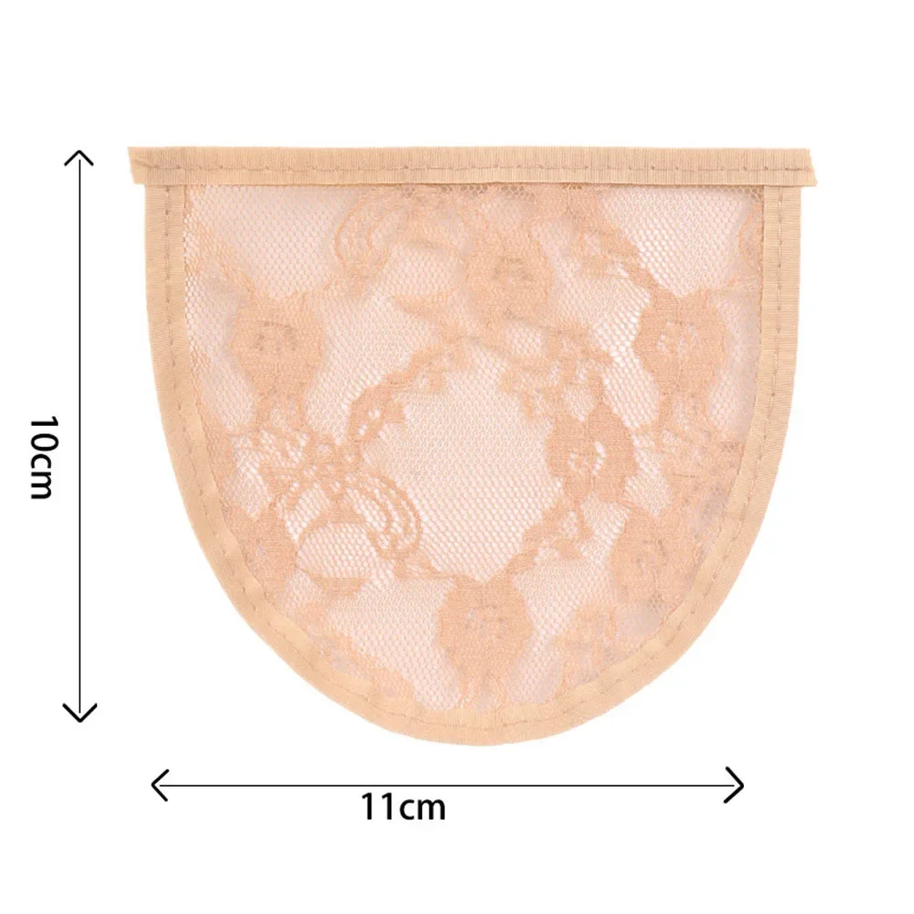 10 pcs bag Swiss Lace Net Make Clips Hair Extension Ponytail Toppers Rose Nets Cornrow Caps Wig Accessories_voghion.com