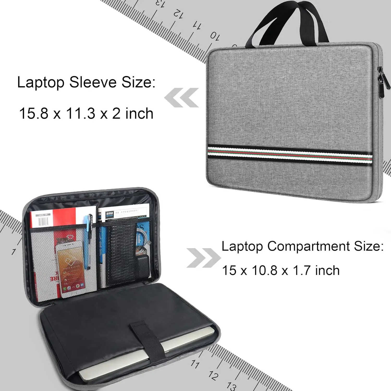 product laptop case sleeve protective cover for 14 15 16 inch laptops durable water resistant briefcase computer carrying bag-32