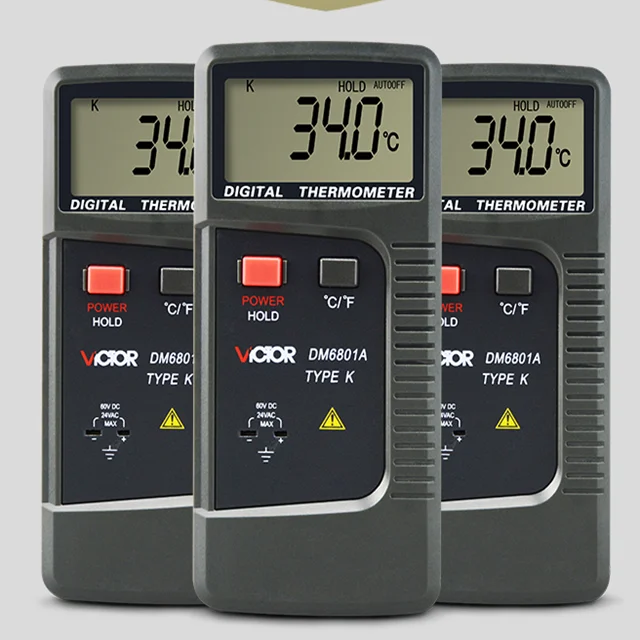 Digital 1 K-Type Thermocouple Thermometer DM6801