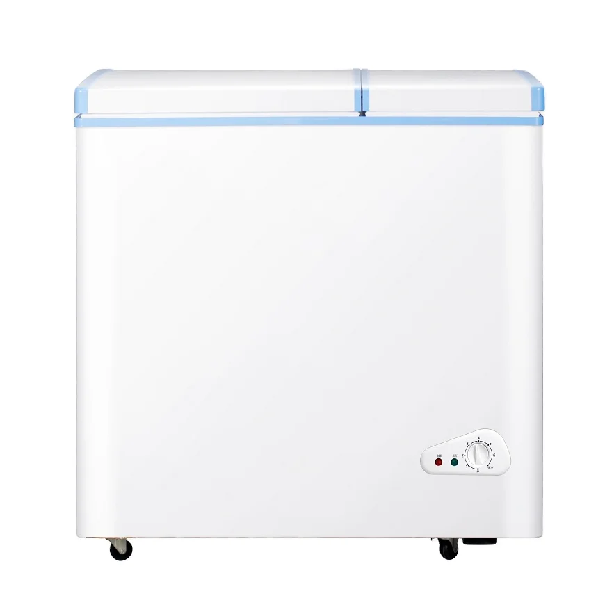 255l Top Open Fridge Chest Horizontal Deep Freezer With Sildinlass Door