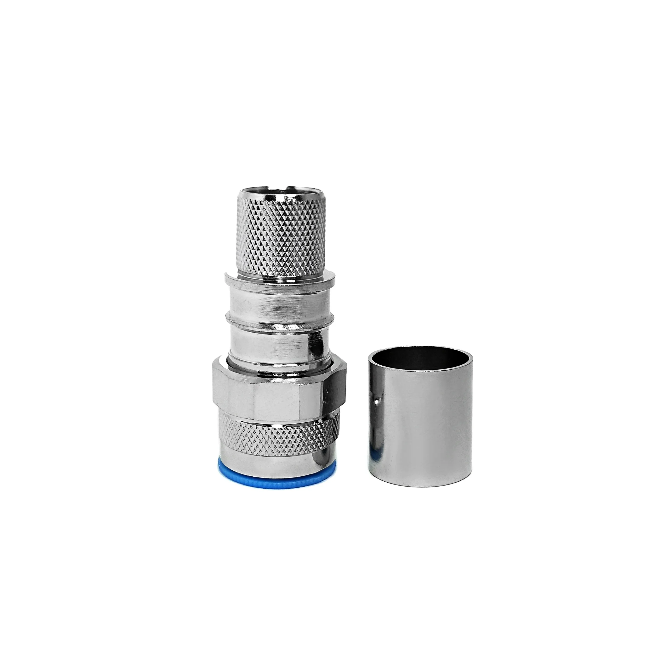 Factory Supply 50 Ohm N Type Male Macho Plug Crimp Solderless RF Connector for WTR600 600 10DFB Cable RF Coax Coaxial Connectors
