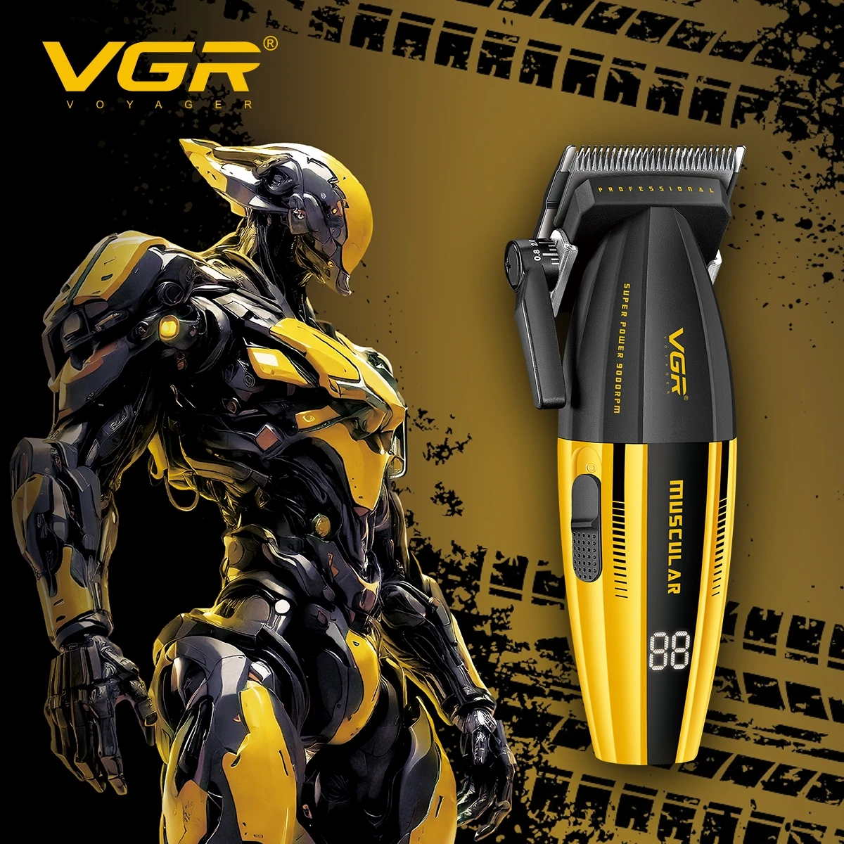 VGR MUSCULAR バリカン イエロー/ブラックPROFESSIONAL VGR MUSCULAR バリカン イエロー/ブラックPROFESSIONAL VGR MUSCULAR