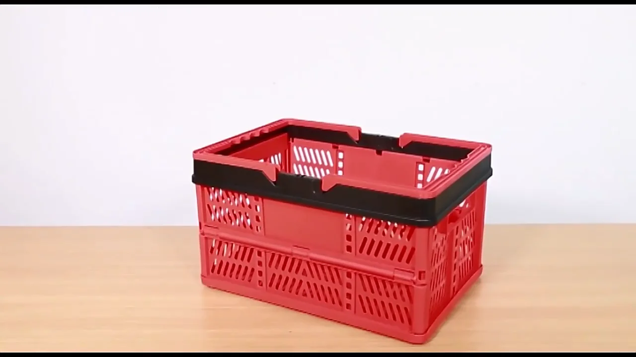 Plastic Shopping Fruit Baskets With Handles For Car Storage Cheap