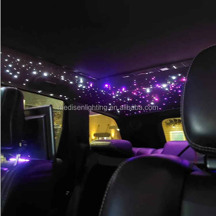 Auto LED Glasfaser Licht Kit RGBW | Sternenhimmel Deckenbeleuchtung Mit Bluetooth APP & Fernbedienung