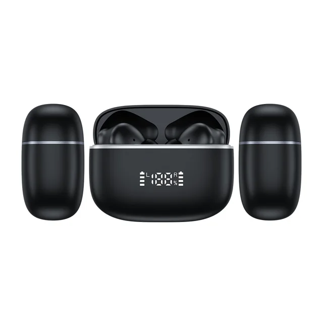Hybrid 6 Mic Wireless Earbuds Active Noise Cancelling Blue tooth Inteligente true mini gaming Earphones with LED Display