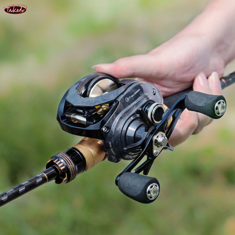 baitcasting reel for fluke TEQIN Round Reel, Trolling Reel, 4.2:1 Gear Ratios Lure Fishing Baitcasting Reel, Inshore Saltwater Fishing Baitcasting Reel, Metal Body Fishing Salmon Trout CL60 Right Hand : Sports powerful four Huge restock on Shimano Tranx