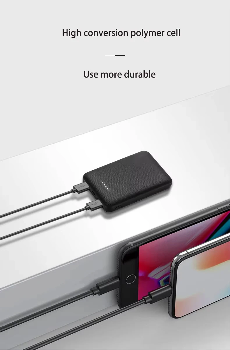 Factory Direct Mini Power Bank 5000mah Portable Power Bank Thin Small Size Power Banks 5000 Mah