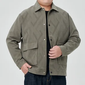 Custom Dark Print High Quality Oversized Men's Jacket with Pocket Rest Stylish Oversized Jacket