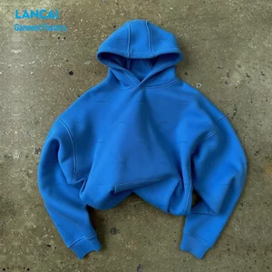 Cut and Sew Manufacturer Customized Cotton Double Layer French Terry Fleece Women Oversized Drop Shoulder Hoodies