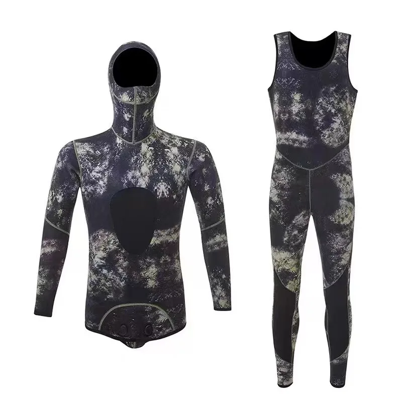 2023 5mm 3mm Neoprene Camo Wetsuit Two Pieces Full Long Sleeve