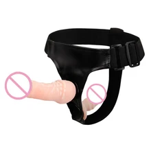 Harness Strap-On Vibration Small Dildos 2 Dildos Wearable Harness Realistic Dildos for couple