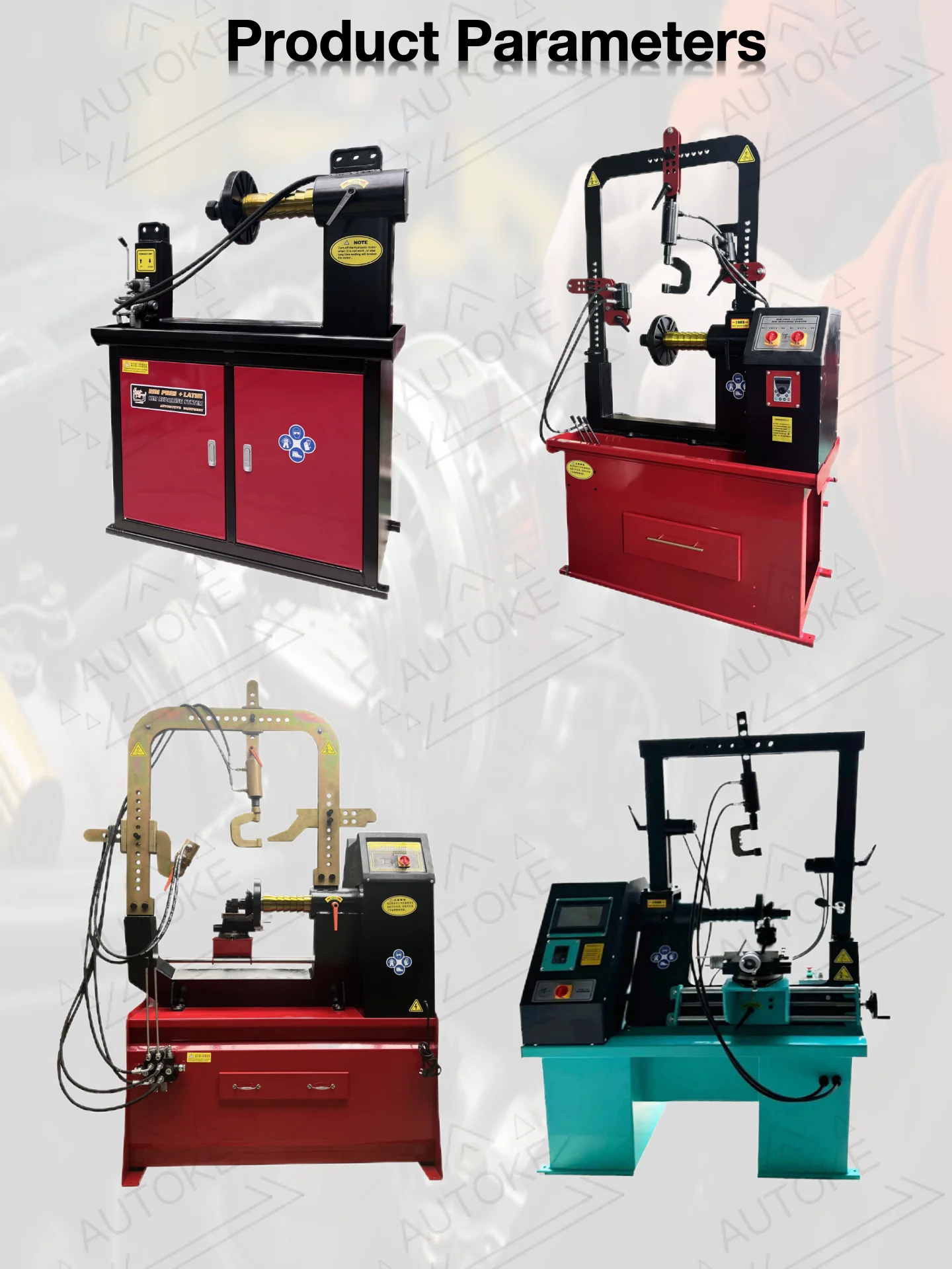 Automatic Wheel Straightening Machine with 10-26 Inch Hub Range 10t Hydraulic Pressure and 1.5KW Power