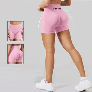 Custom Sportswear Women Sports Fitness Shorts Workout Clothing Gym Sports Shorts High Quality Seamless Yoga Shorts Butt Lifting