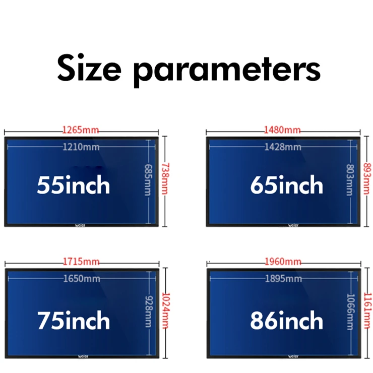 WEIER 85 Interactive Display LED Screen Whiteboard IFP Smart Board for Classroom Use