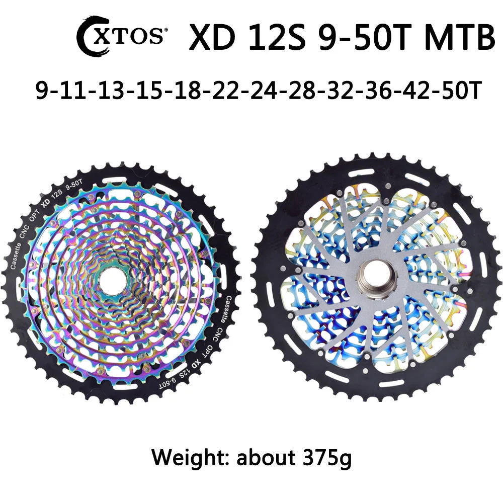 MTB 12速 9-50T カセット アルティメット XD カセット レインボー