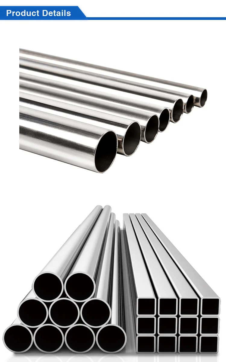 High Quality ASTM SS 201 304 304L 309S 316 316L Mirror Polished Stainless Steel Pipe Square Tube Seamless Welded