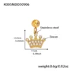 K005-ciondolo con zircone corona dorata