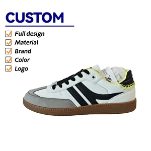 Hot Selling Custom Brand Men's Spring Running Sports Leather Loafers Trendy Flat Heel Slow Walking Casual Shoes