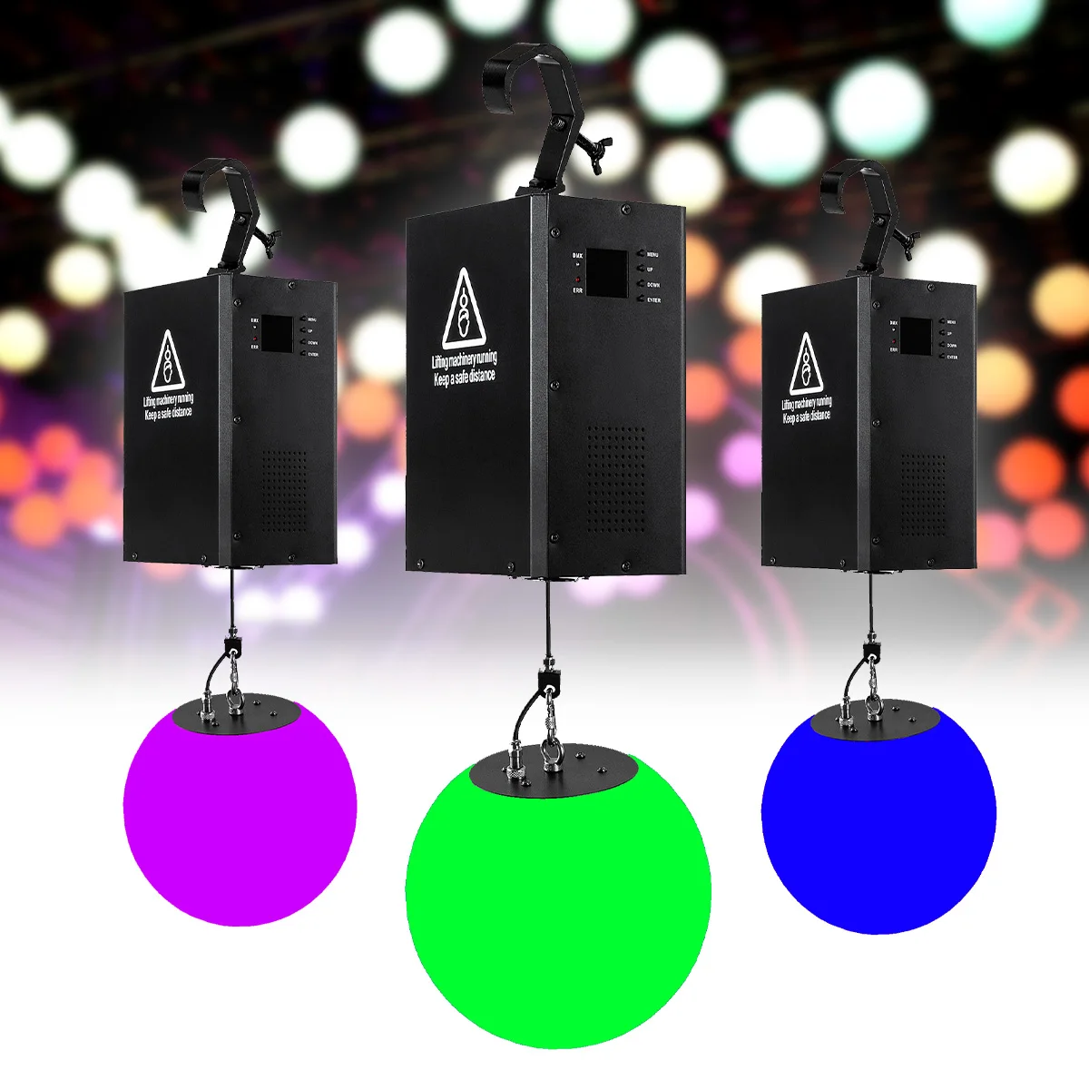 DMX Motor Control Kinetic Lights LED Lifting Ball Stage Event Lights