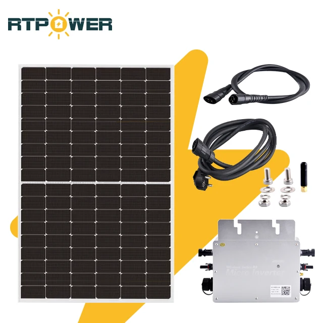 Европейская сетевая солнечная панель и инвертор 300 Вт Балконная Система 600 миниатюрная