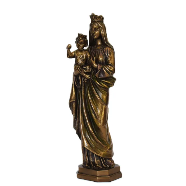 Estatua de la Virgen María en resina OEM, Estatua antigua de la Virgen María, Figura religiosa, Artículos religiosos católicos