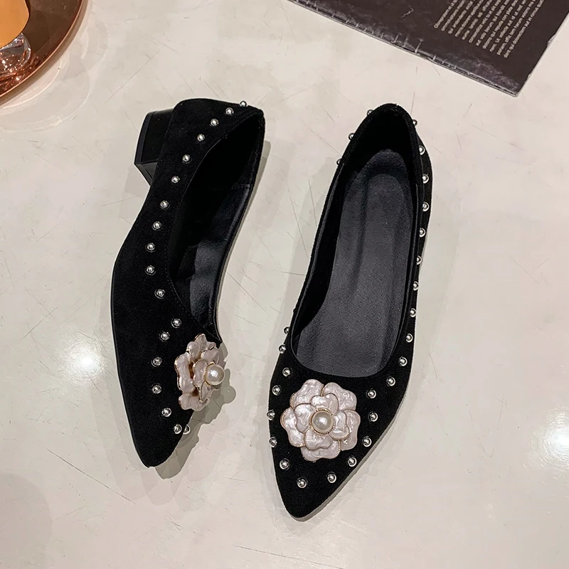 2023 Flat Shoes Women Pointed Toe Flats Slip On Ladies Loafers Women