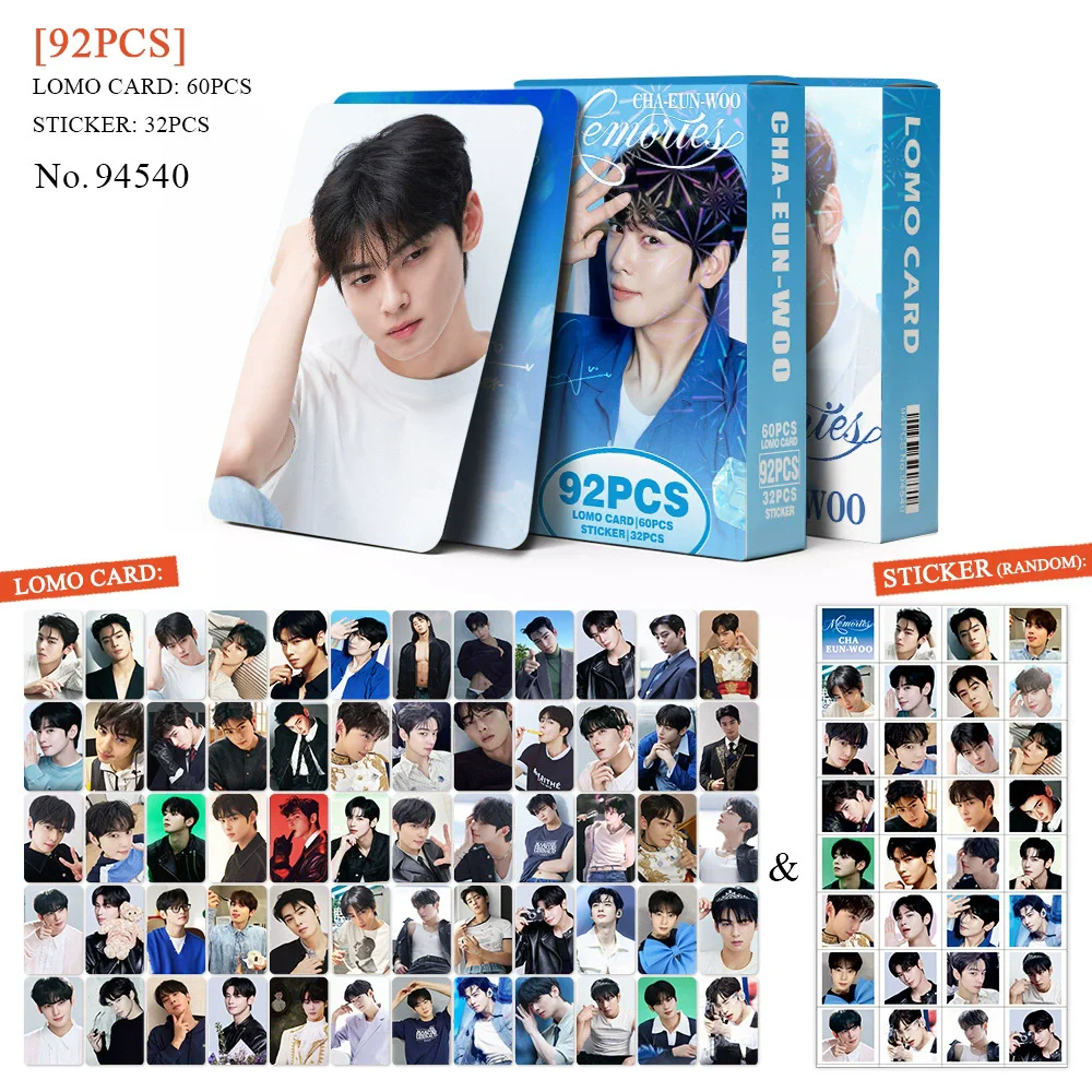 KPOP 92pcs/box Cha Eunwoo Photocard Lomo Card Photo Card KPOP 92pcs/box Cha Eunwoo Photocard Lomo Card Photo Card