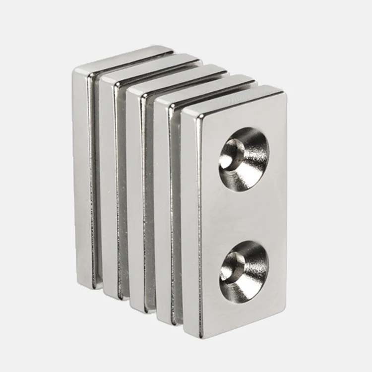 Rectangular Custom Shape Cube Sink Hole Neodymium Magnet