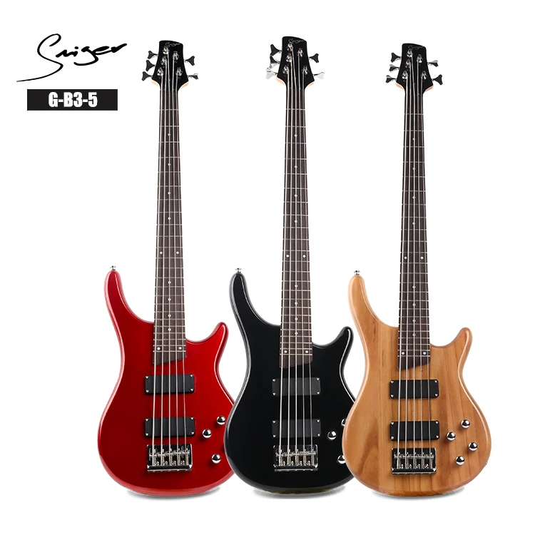 ventes chaudes prix usine instruments de musique electro basse 5 corde  g-b3-5 5 cordes basse électrique guitare