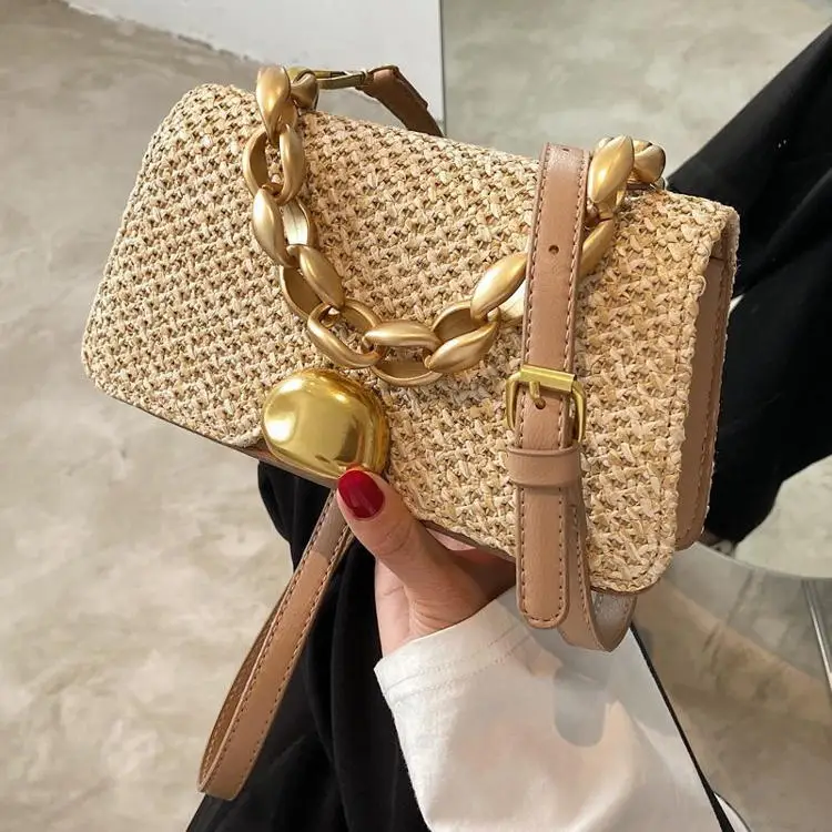 Sac à Main moderne à chaîne épaisse pour femmes, en tissage, à bandoulière,  Design de danse, bon marché, offre spéciale, 2021