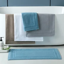 Minimalist Hotel Cotton Floor Towel Custom LOGO Anti-slip Foot Mats Bathroom Floor Mats