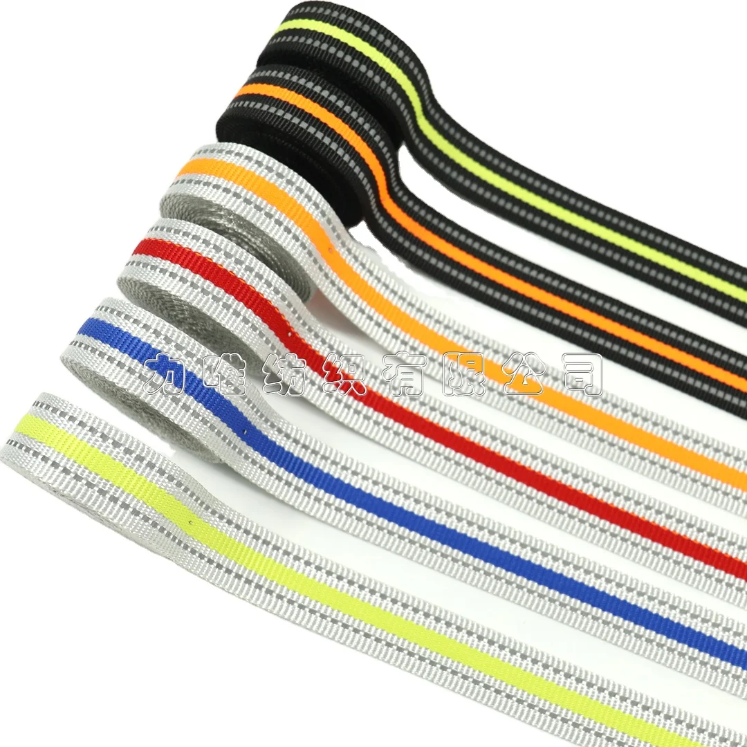 Stocks Popular Many Colors 2.5cm 1 Inch Reflective Nylon Webbing Tape for Dog Collar Pet Leash