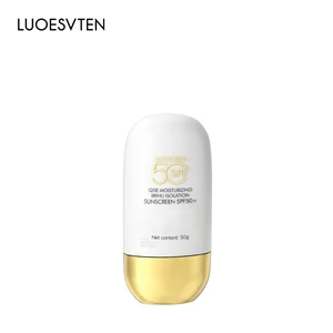 OEM ODM Lightweight Non Sticky Vitamin E Natural Extract Moisturizing Face Sun Block SPF 50 Mineral Sunscreen Lotion