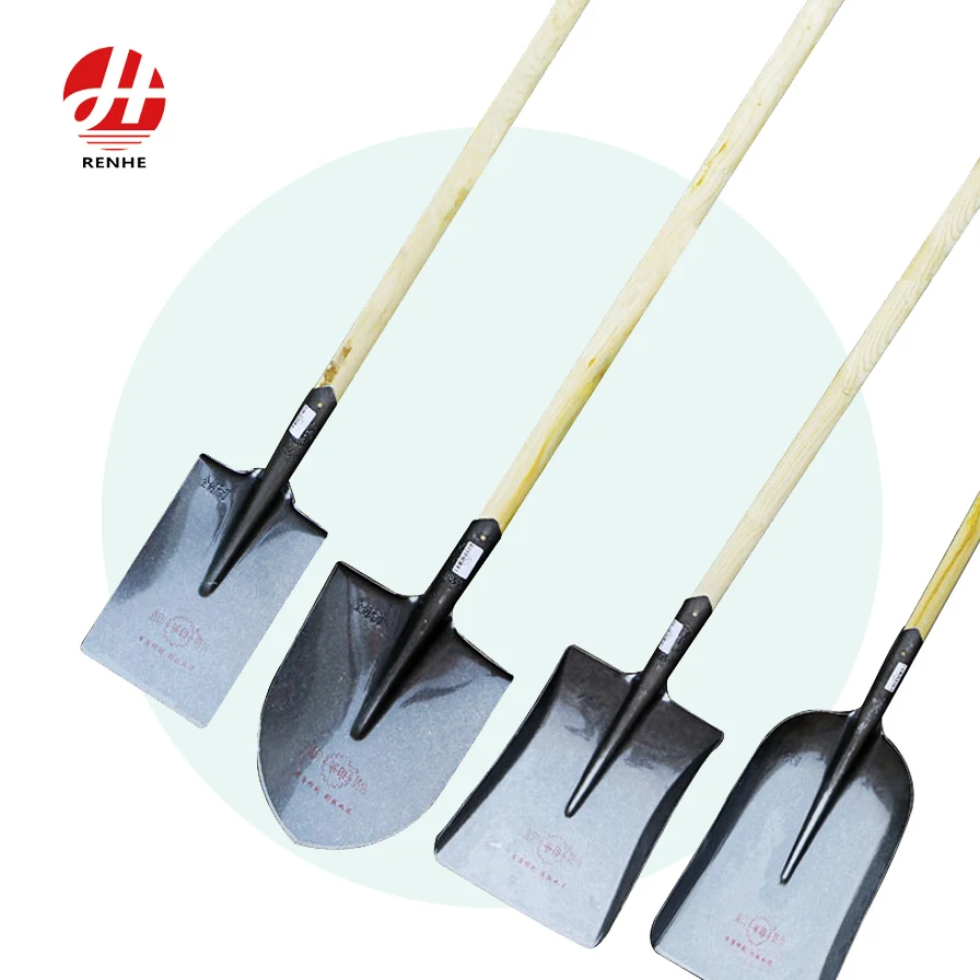 مجرفة زراعية متعددة المواصفات ومخصصة، رأس مجرفة فولاذي مربع للزراعة والبستنة مع مقبض