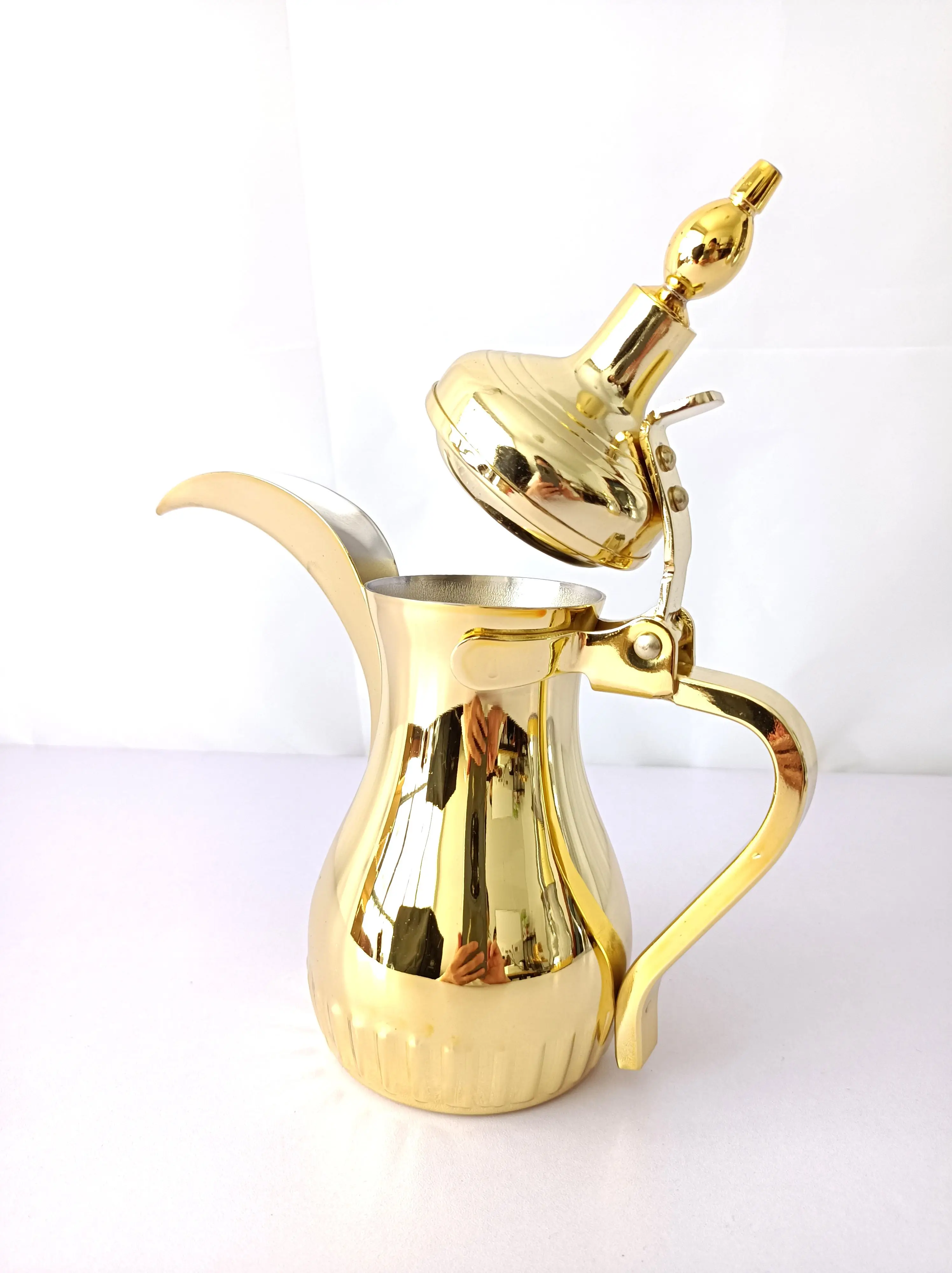 2023 Luxury Arabic  Tea Set Milk Pot Dallah Stainless Steel Coffee Pot