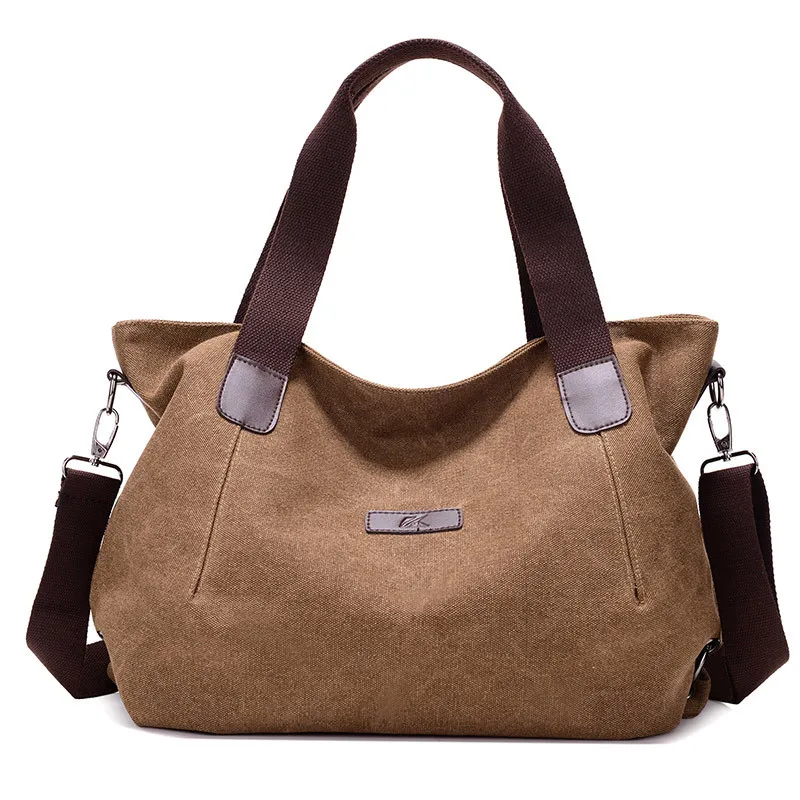 Women Canvas Shoulder Bag Large Capacity Handbag