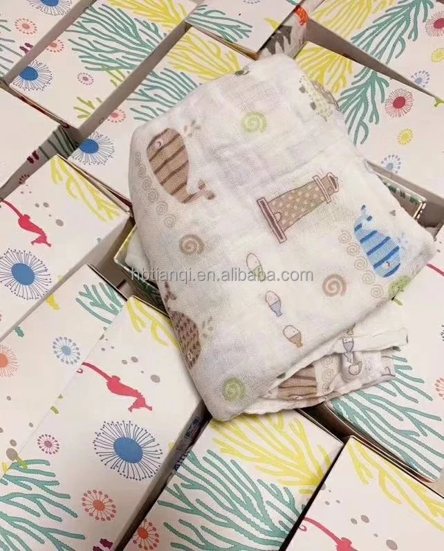 Baby Swaddle Blanket Muslin Unisex Swaddle Wrap Soft Silky Bamboo Cotton Baby Blankets Muslin