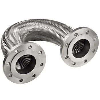 High Pressure Flanged Metal Braided Hose Ss304 Stainless Steel Welded ...