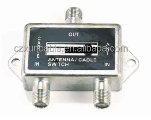 2 WAY A/B Coaxial Coax RF Switch Manual Selector Push Button Cable TV Antenna
