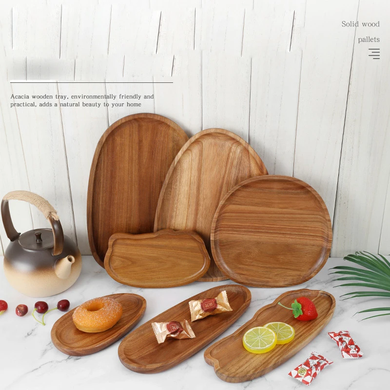 Wooden Trays Acacia Wood Food Serving Tray Wooden Serving Platter Charcuterie Board Set Charcuterie Trays